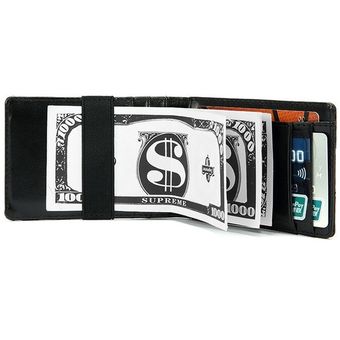 Billetera de cuero de fibra de carbono para hombre billetera de cue 