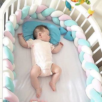 accesorios de ropa de cama para cuna Colcha trenzada anticolisión para cama de bebé parachoques para cuna de recién nacido protege la cuna 