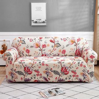 Funda de sofá elástica con estampado Floral para sala de estar,cubierta de sofá elástica,1234 asientos #Color 19 