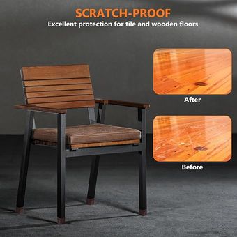 Protectores cuadrados para patas de sillas, mesas o muebles. 16