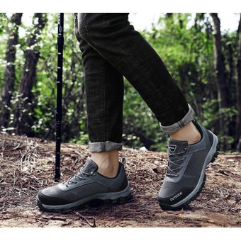 Zapatos de hombre de senderismo al aire libre de otoño-gris 