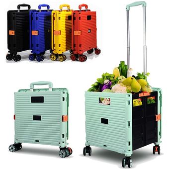 carrito de equipaje plegable ligero aluminio portátil para viajes mudanza llevar 