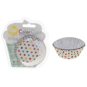 Moldes de papel para muffin en color blanco