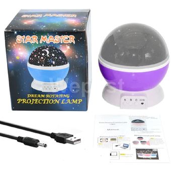 Lampara Proyector Rotatoria Cielo Estrellas Noche Alumbra