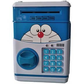 Alcancía Electrónica Doraemon Tipo Caja Fuerte Con Clave