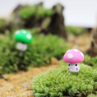 5PCS Micro Garden Fairy Mushroom Figurita Caracol Perro Cue 