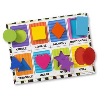 Myd Shapes Chunky Puzzle Melissa And Doug-Multicolor 