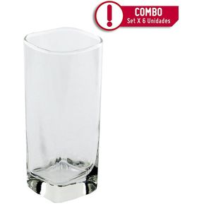 Juego De 6 Vasos De Vidrio De 349 Ml. Cristar Schubert