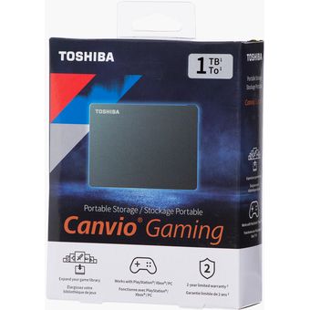 1Tb Disco Portatil Canvio Gaming Negro Toshiba-Multicolor