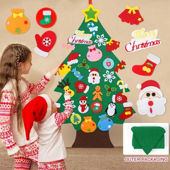 Premonición Condicional Nadie Árbol Navideño de fieltro artesanal adornos navideños para el hogar | Linio  México - OE599HL0SE6YLLMX