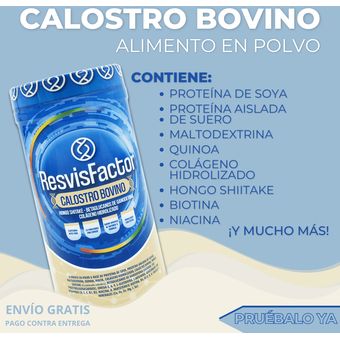 Calostro Bovino ResvisFactor Fortalece Sistema Inmunológico.