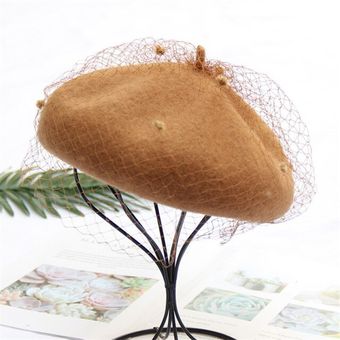USPOP-gorros de lana para mujer  Boina de lana vintage  Boina de hil.. 