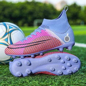 Zapatos de futbol AG suela de goma para hombre y Mujeres-Violeta