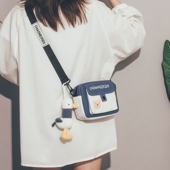 Bolso pequeño de lona para mujer bandolera coreana para teléfono mó 