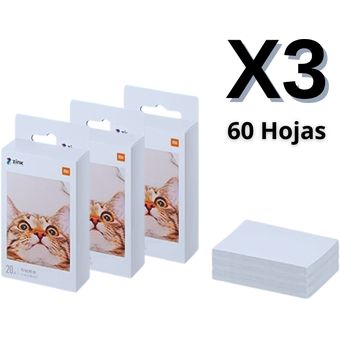 Papel Mini Impresora Xiaomi 60 Hojas - 3 Paquetes X20