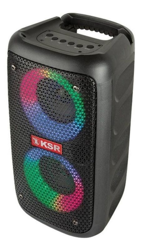 Bocina Portatil Kaiser KSW-5003 Luces Led -Negro