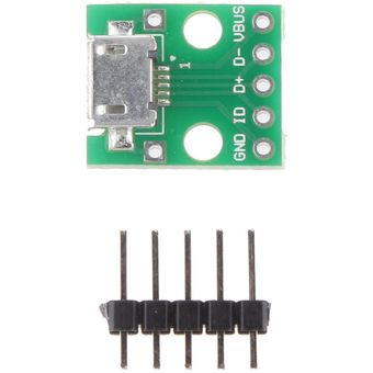 Microeal Micro USB a DIP ADAPTER PIN Conector Femenino B Tipo Convertidor PCB 
