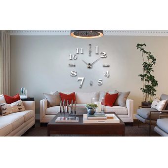 Reloj De Pared Grande Decorativo Hogar 3D GENERICO