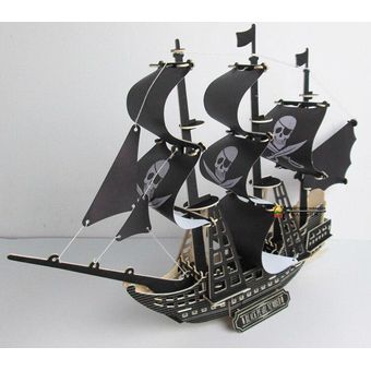 Modelo de velero ensamblado juguete de madera simulación 