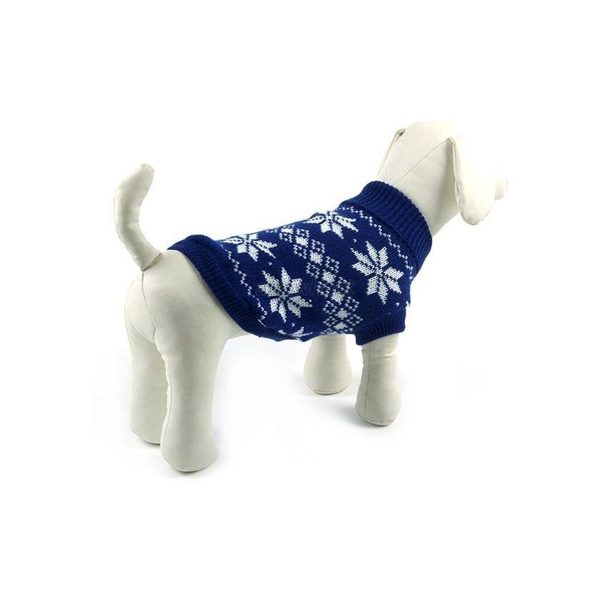 color marrón SELMAI Abrigo de Navidad para perro forro polar con capucha diseño de copo de nieve para mascotas 