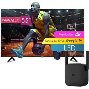 Combo Pantalla Hisense 55 A65K Smart TV Google LED + Repetid...