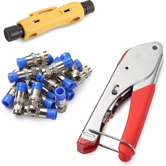 Cable coaxial Crimper Coaxial Rg6 Kit de herramientas de compresión co 