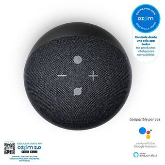 Parlante inteligente  Echo Dot 4ta generación Negro