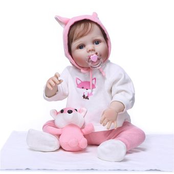 48CM reborn premie bebe muñeca reborn bebé cuerpo completo suave silicona realista bebé muñeca baño juguete anatómicamente correcto Navidad regalo 