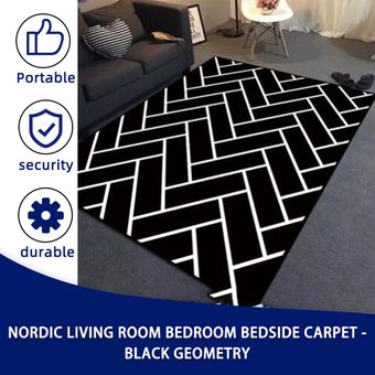 Alfombra de algodón alfombra antideslizante alfombra negra blanca alfombra de salón 