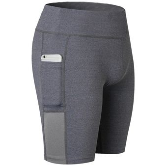 Sudadera elástica para mujer pantalones cortos de Bolsillo elástico 