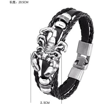 Pulsera De Cuero De Múltiples Capas De Brazalete De Anclaje 