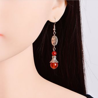 Pendientes De Piedra De La Corte Antigua De Yanting De Mujer 