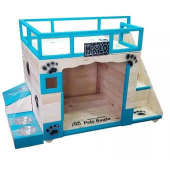 Casas Para Perros (80x70cm) Tipo Terraza Y Sobretecho+nombre