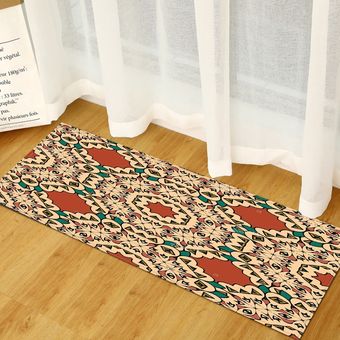 Estera de cocina con estampado étnico alfombra larga a prueba de su 