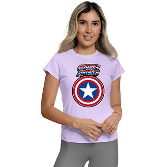 Blusa capitan america mujer hot sale