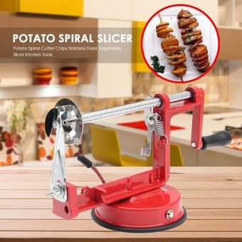 Acero inoxidable patata Twister accesorios cocina patatas Manual cortador en espiral Chips rebanado 