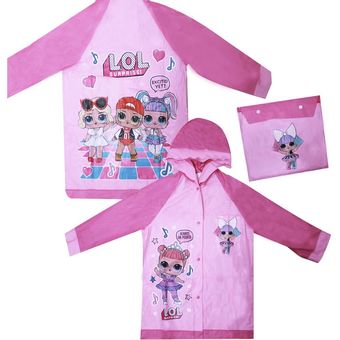 Combo Impermeables Niños Barbie + Sombrilla + Silbato + Estuche GRATIS –