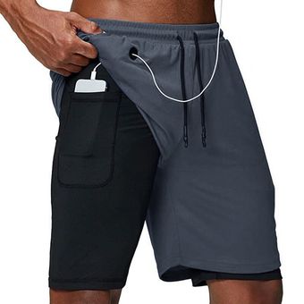 Pantalones cortos para correr Hombres Gimnasio Gimnasio Entrenamiento deportes Pantalones cortos de 