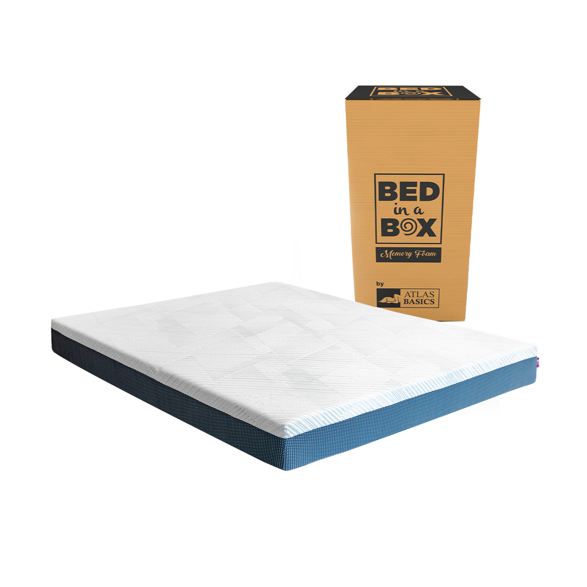 Colchón Matrimonial De Memory Foam Atlas Basics Bed In A Box