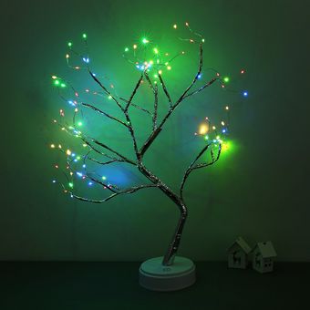 Simulación LED Snow Bonsai Árbol Luz de cobre Alambre de cobre Luz Decoración del hogar Ahorro de energía y elegante luz de la noche 