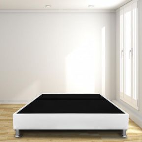 Base cama Dividida con pestaña MAGIC CLASS 120x190 Ecocuero  Blanco