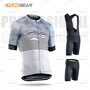 Conjunto De Ciclismo Camiseta Hombres Camisa Manga Corta De Verano Mono Pantalones Cortos Traje Uniforme De Bicicleta