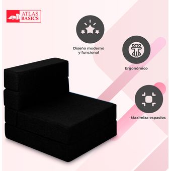 Sofa cama plegable individual color Rosa estilo Puff