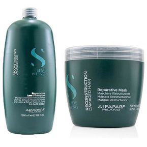 Shampoo 1lt + Crema Reconstrucción Semi Dilino Alfaparf 500g