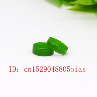 Anillo De Jade Verde Natural Y Tian Jade Chino Amuleto Joyas 