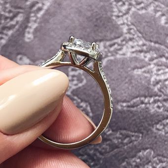 Anillo De Bodas De La Sra Zhou Yang Geometría Clásica 3a De 