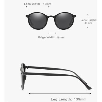 Polarized Sunglasses Men Night Vision Glass Round Shades Men 