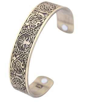 Brazalete De Totem De Arbol De La Vida Vikingo Para Hombre Pulsera Magnetica Retro Mecanico Pajaro Clasico Joyeria Para Fiesta Silver Plated Linio Peru Un055fa0x1iftlpe