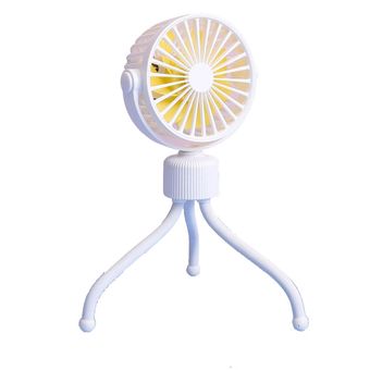 Cochecito del ventilador mini ventilador portátil de luz LED que acampa recargable trípode Ventilador Ventilador 