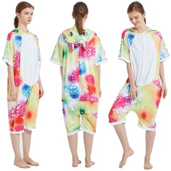Pijama de una pieza con capucha de unicornio Iris dulce de verano Pijama corto cómodo de viaje mameluco chica Mujer-LE03 | Linio Colombia - GE063EL0C7BP3LCO